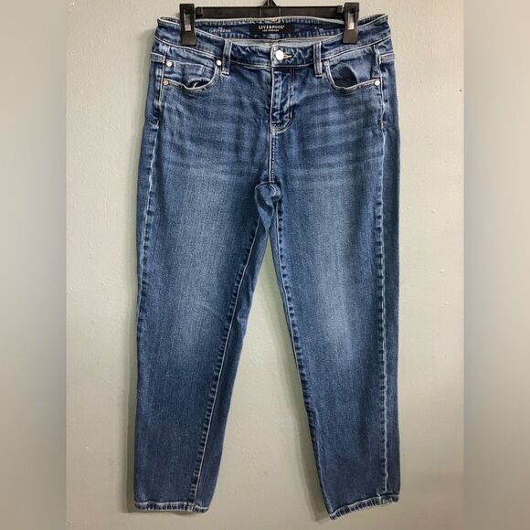 Liverpool medium wash “the girlfriend” Classic Blue Women's Jeans 6/28 #736 - Picture 1 of 8